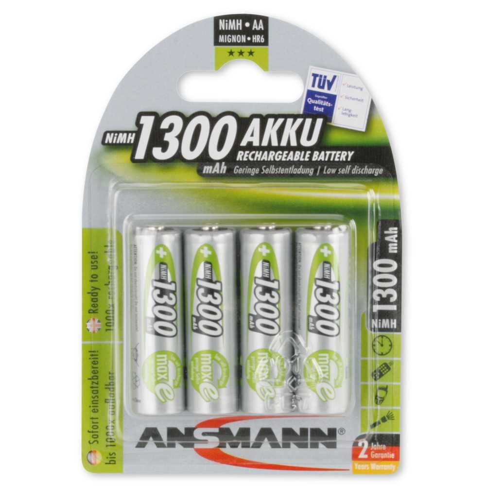 Bild von Ansmann NiMH-Akku Mignon 1300mAh 5030792 4er-Blister