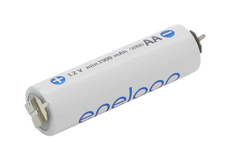 Bild von Panasonic NiMH-Akku HR-3UTGA Eneloop Mignon 2000mAh mit Printanschluß +-