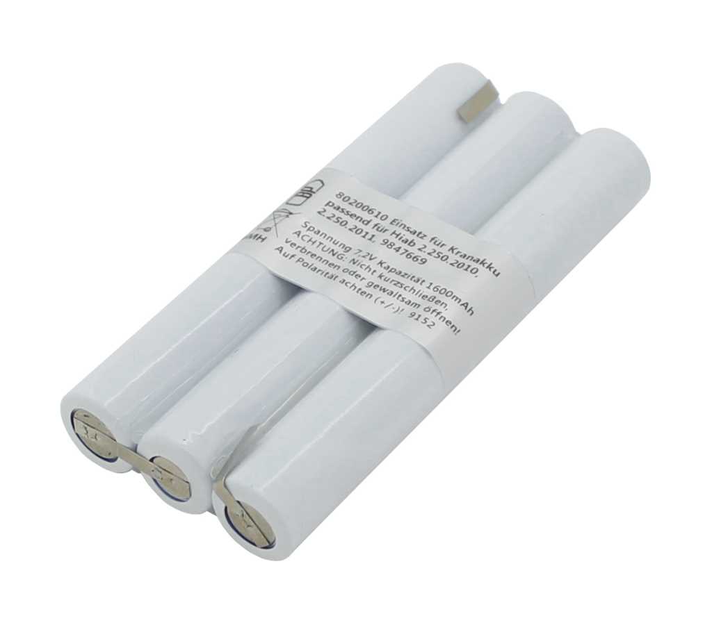 Bild von Einsatz für Kranakku NiMH 7,2V 1600mAh passend für Hiab 22502010