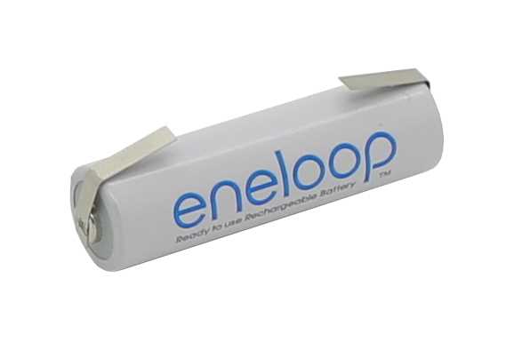 Bild von Panasonic NiMH-Akku HR-3UTGA Eneloop Mignon 2000mAh mit Lötfahnen U-Form