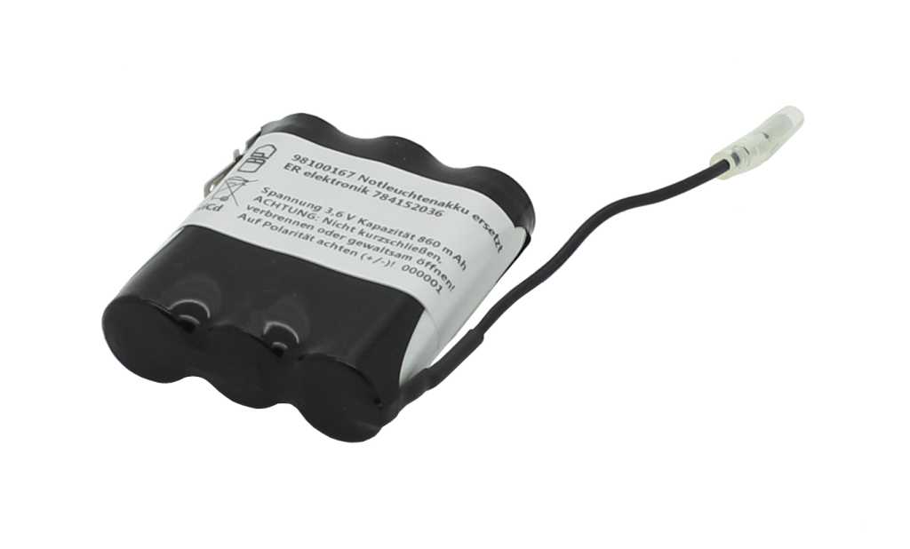 Bild von Notleuchtenakku NiCd 3,6V 860mAh F1x3 Mignon AA ersetzt ER elektronik 784152036