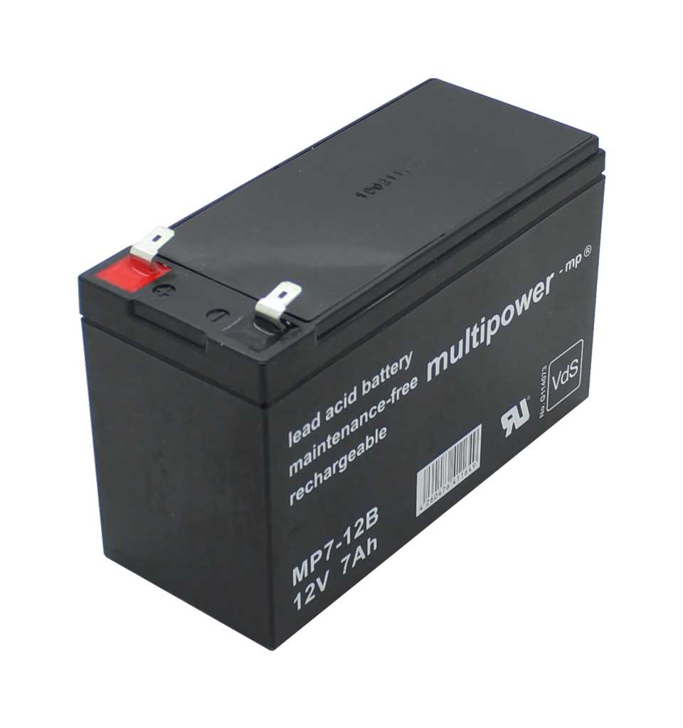 Bild von Multipower MP7-12B 12V 7Ah 6,3mm Faston