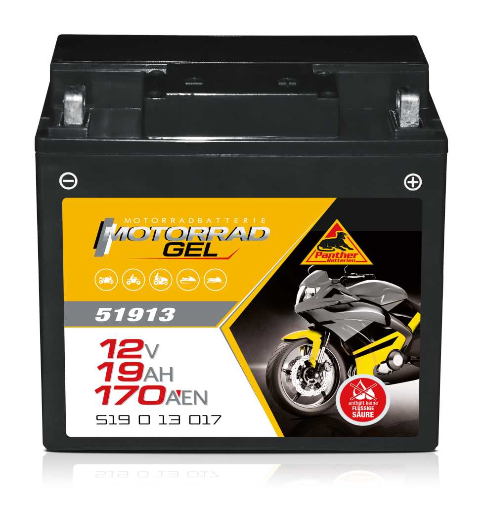 Bild von Panther Motorrad Gel 51913 12V 19Ah 170A (EN) ETN 519 0 13 017, DIN 51913, 61212346800