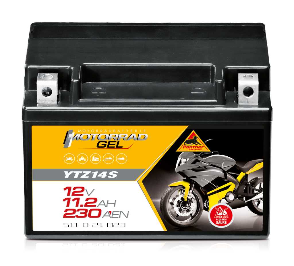 Bild von Panther Motorrad Gel 51121 12V 11,5Ah 230A (EN) ETN 511 0 21 023, DIN 51121, Japan YTZ14S