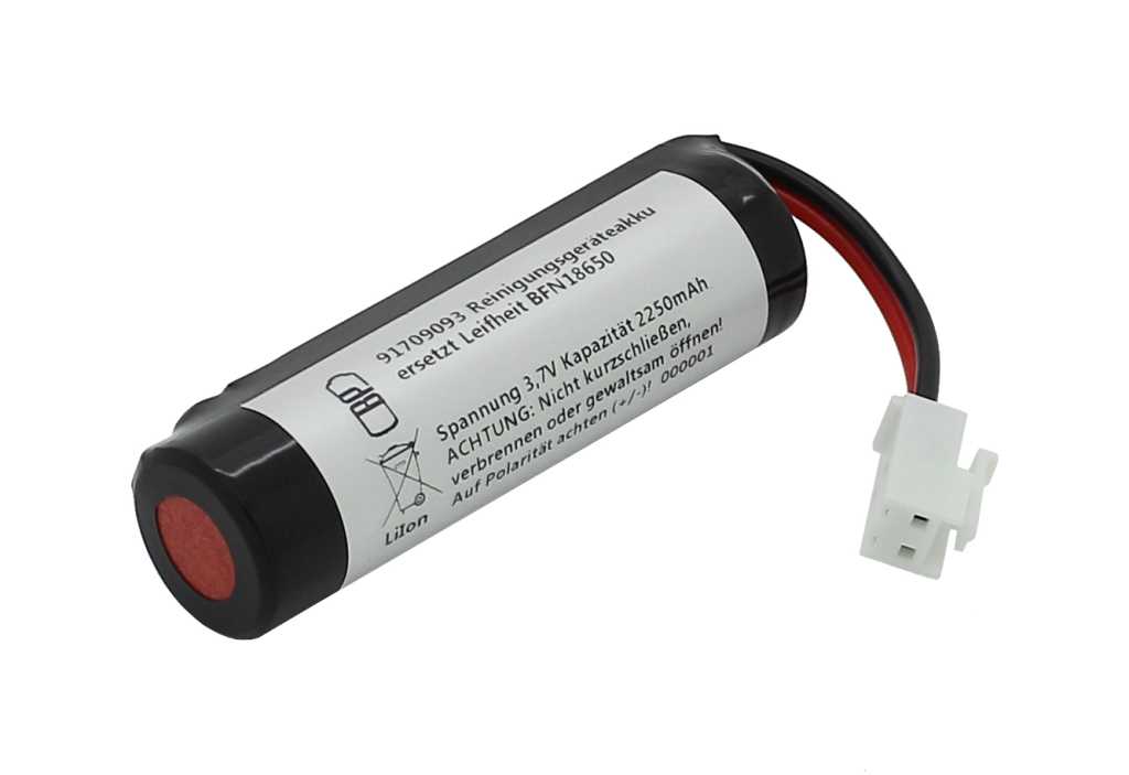 Bild von Reinigungsgeräteakku LiIon 3,6V 2500mAh ersetzt Leifheit BFN18650