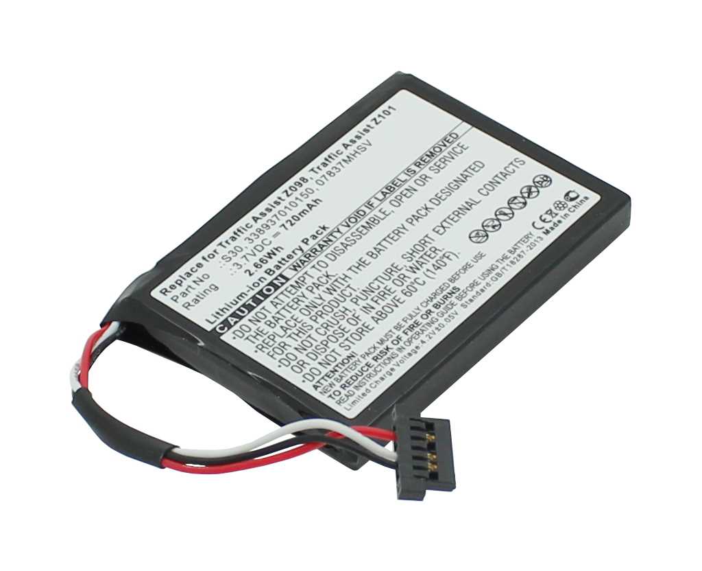 Bild von PDA-Akku LiIon 3,7V 720mAh ersetzt Becker 07837MHSV