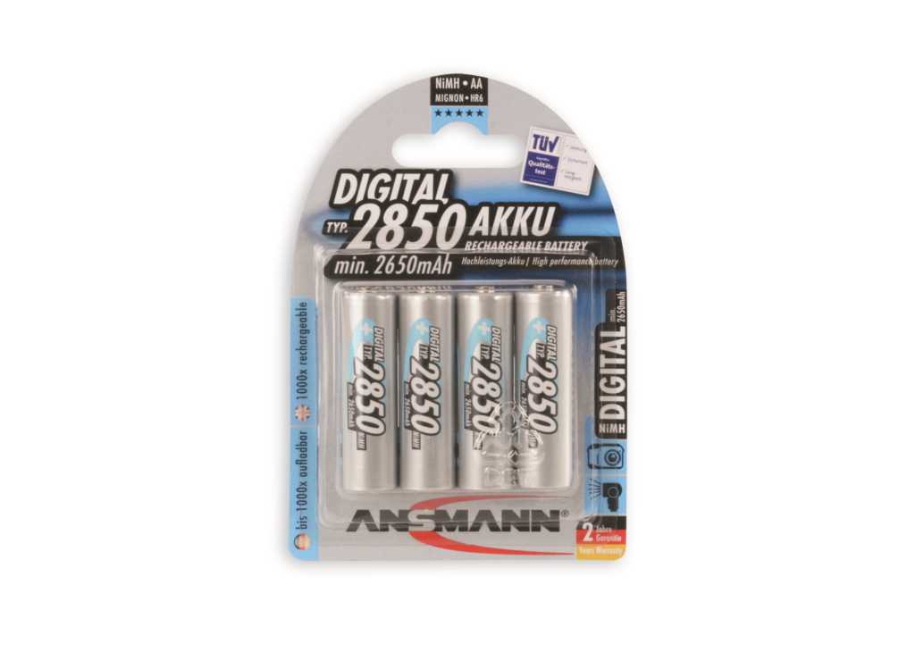 Bild von Ansmann NiMH-Akku Typ 2850 Mignon 2650mAh Digital 5035092 4er-Blister