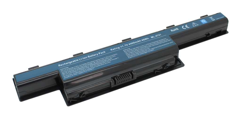 Bild von Laptopakku LiIon 10,8V 5200mAh ersetzt Acer AS10D51