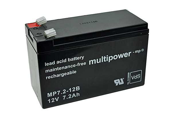 Bild von Multipower MP7.2-12B 12V 7,2Ah 6,3mm Faston