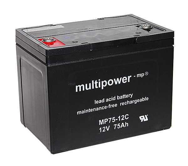 Bild von Multipower MP75-12C 12V 75Ah zyklenfest ersetzt ABT 6-DM-76