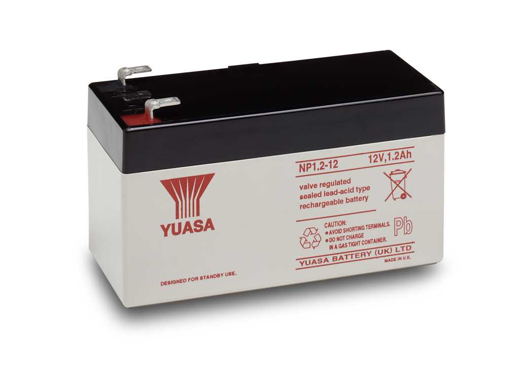 Bild von Yuasa NP1.2-12 12V 1,2Ah passend für Viega Grundfix Plus Control Typ 3 Rückstauverschluss mit Steuerungen ab Baujahr 2000